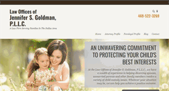 Desktop Screenshot of goldmanfamilylaw.com