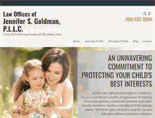 Tablet Screenshot of goldmanfamilylaw.com